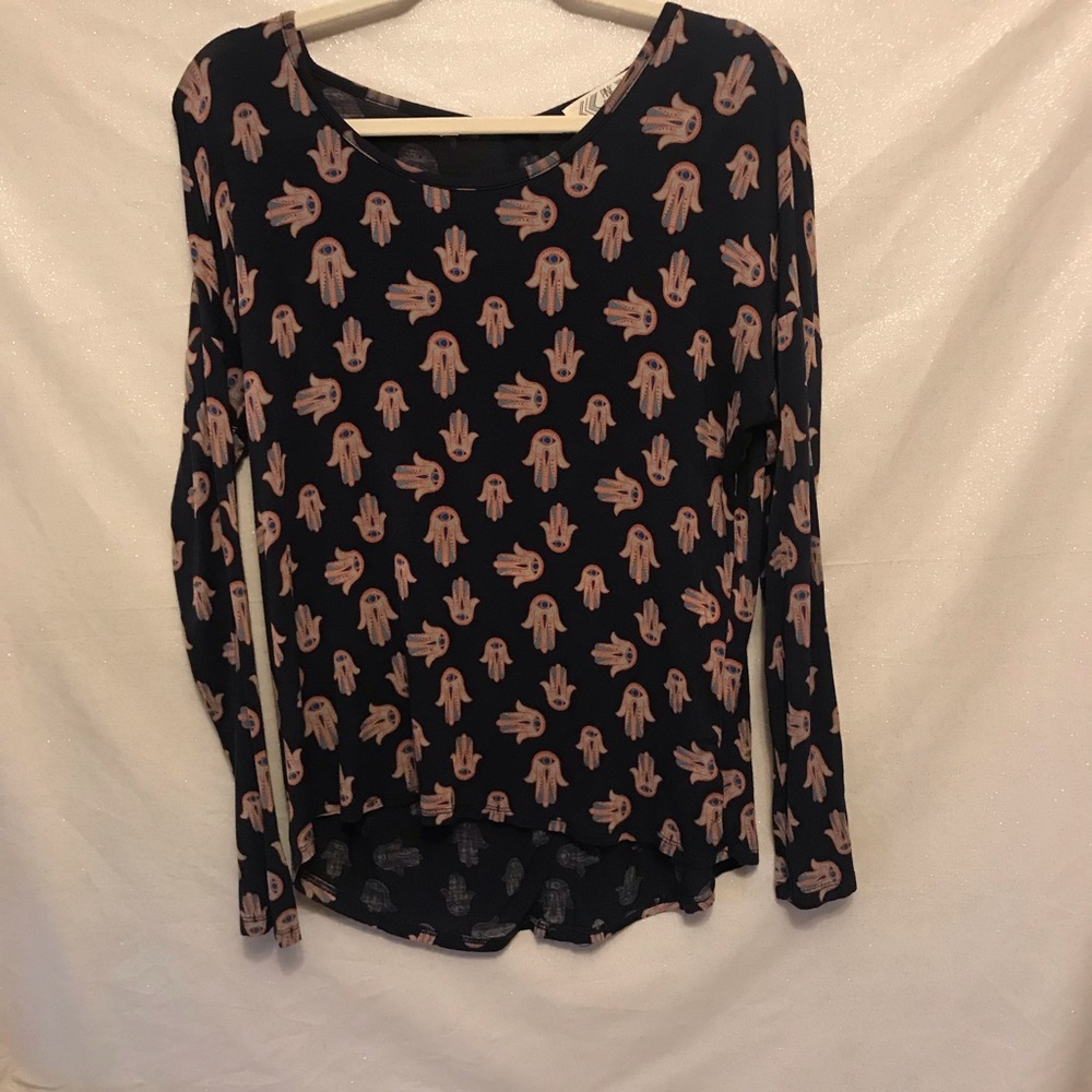 Pink Rose Hamsa Top
